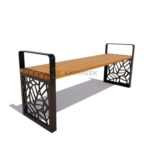 Садово-парковая скамейка «Севастополь» без спинки (2,5 м термоясень,30х60)