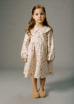 Платье фланель (магнолия на бежевом)