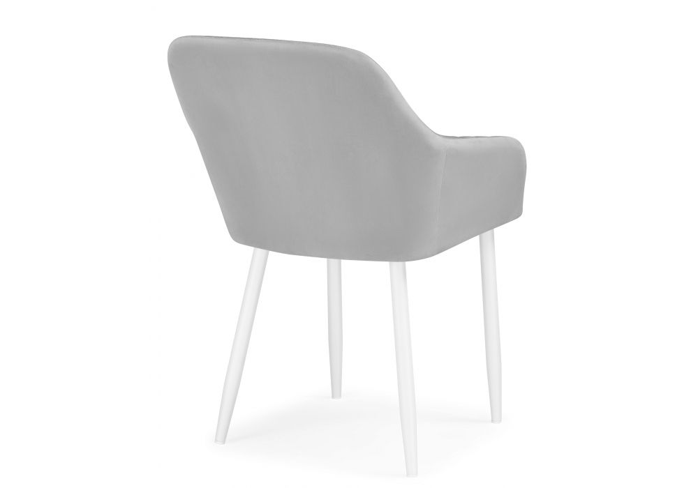 Кресло Слэм светло-серое / белое