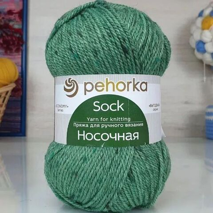 Носочная пряжа Россия Пехорка 50%полутонк.шерсть 50%акрил 5х100г/200м (273-Шторм)