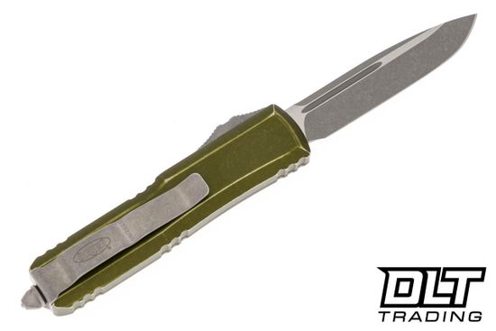 Автоматический нож Microtech MT_231-10DOD UTX-85 S/E, алюм. рук-ть зелен. Distressed, клинок стоунвош