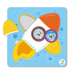 Пазл-сортер "Ракета" 5 элементов