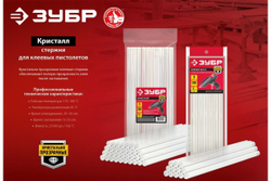 Прозрачные клеевые стержни ЗУБР 12 шт, 11х200 мм 06854-12