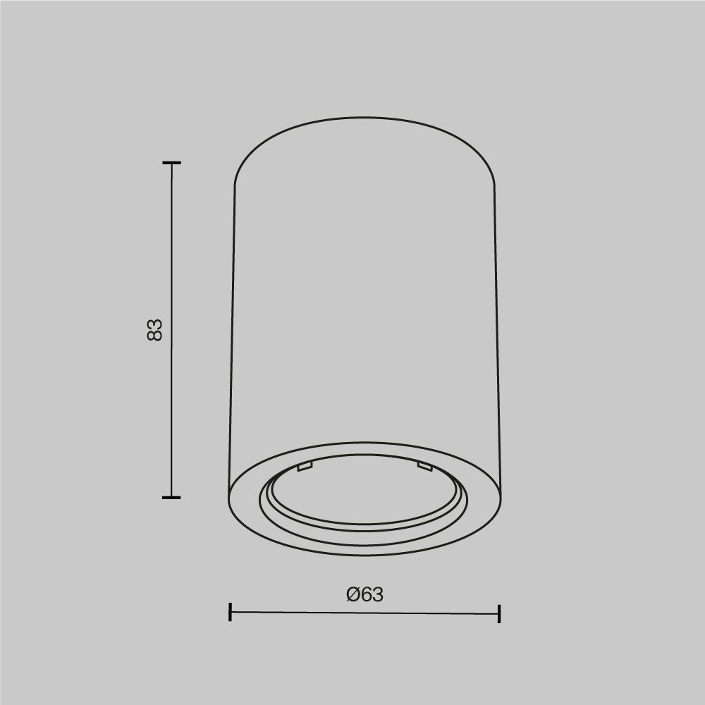 Потолочный светильник Technical C001CL-GU10-W