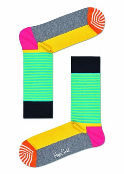 Носки унисекс Half Stripe Sock с полосками (Размер: 25) (Цвет: разноцветный)