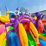 Коммерческий надувной батут  «В гостях у моря 2» с горкой, 10*5*5 м