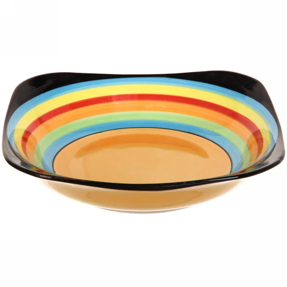 Тарелка керамическая «Радуга Апельсин» 19,5*19,5см