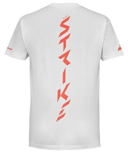 Детская теннисная футболка Babolat Strike Cotton T-Shirt Jr - white/strike red