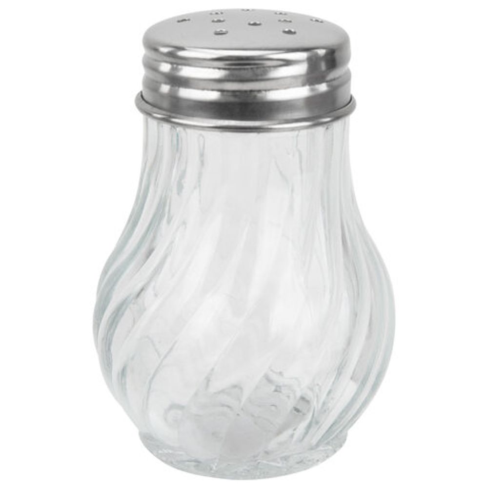 Солонка-перечница 50 мл, BASIC, баночка для специй, стекло/сталь, дисплей, WEGLA (ВЕГЛА), 700224