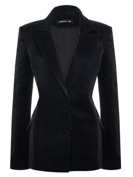 Жакет приталенный из премиальной экокожи