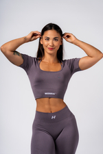 Топ Nebbia Shaping Crop Top FLOW SEAMLESS 499 DARK GREY