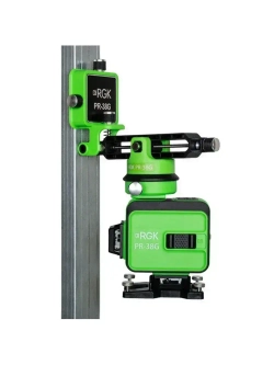 Лазерный уровень RGK PR-38G, 0,2 мм/м / 3х360 / зеленый луч (арт. 776066)