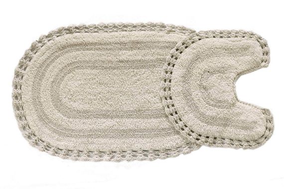 OLIVIA (беж) Набор ков. для ванной комнаты 60х100 и 50х50см