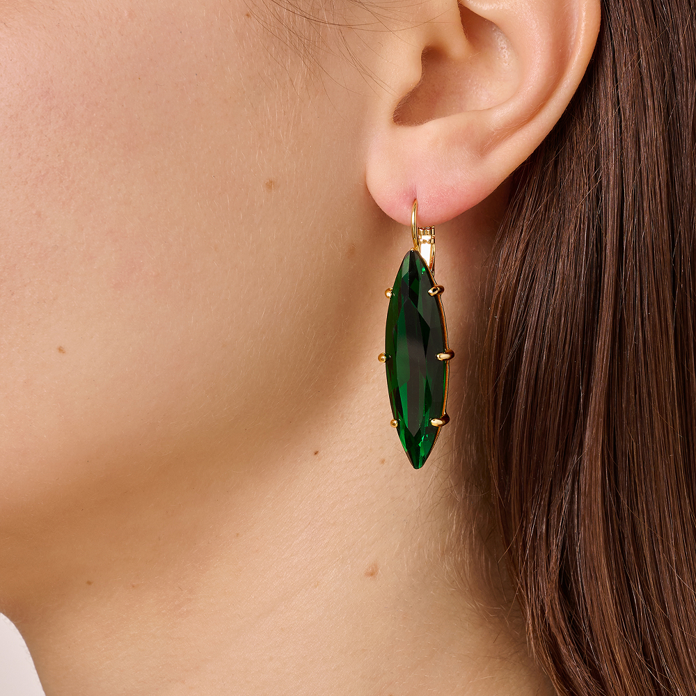 Серьги Dyrberg Kern KALAY SG EMERALD GREEN 470007