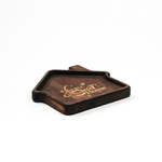 Деревянная менажница из кедра для подачи блюд и закусок с гравировкой "Home, sweet home!"