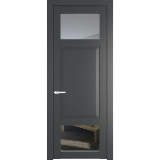 Межкомнатная дверь эмаль Profil Doors 1.3.4PD графит остеклённая