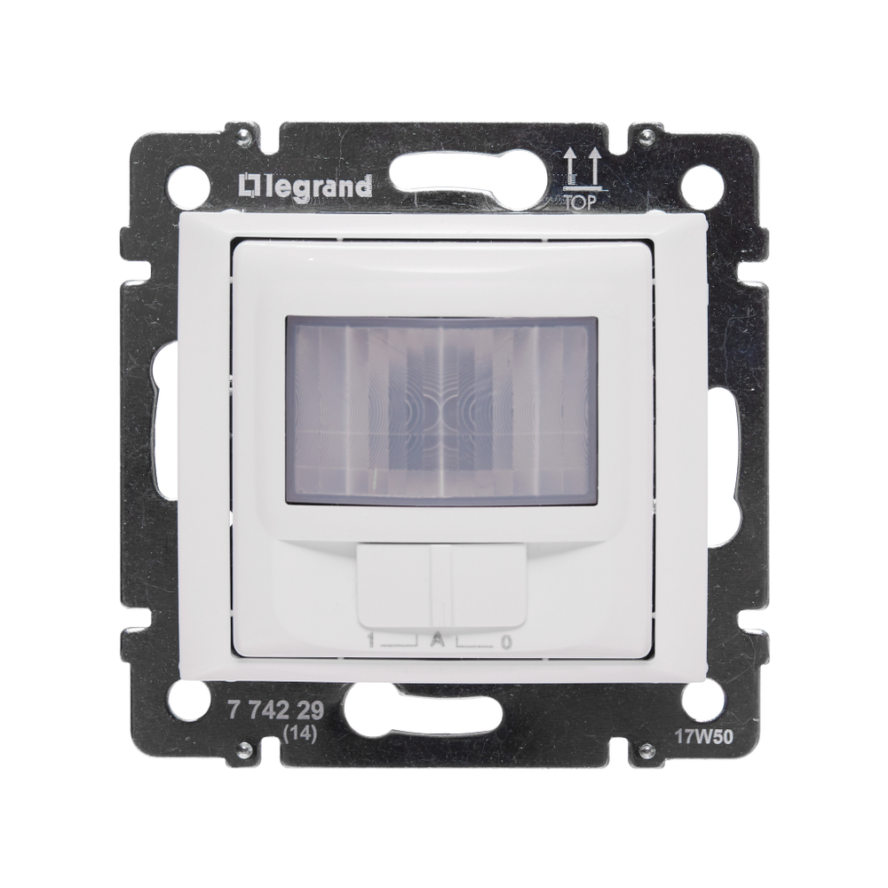 Датчик движения двухпроводной с возможностью ручного управления 250Вт пассивный инфракрасный без нейтрали - белый Valena Classic LEGRAND