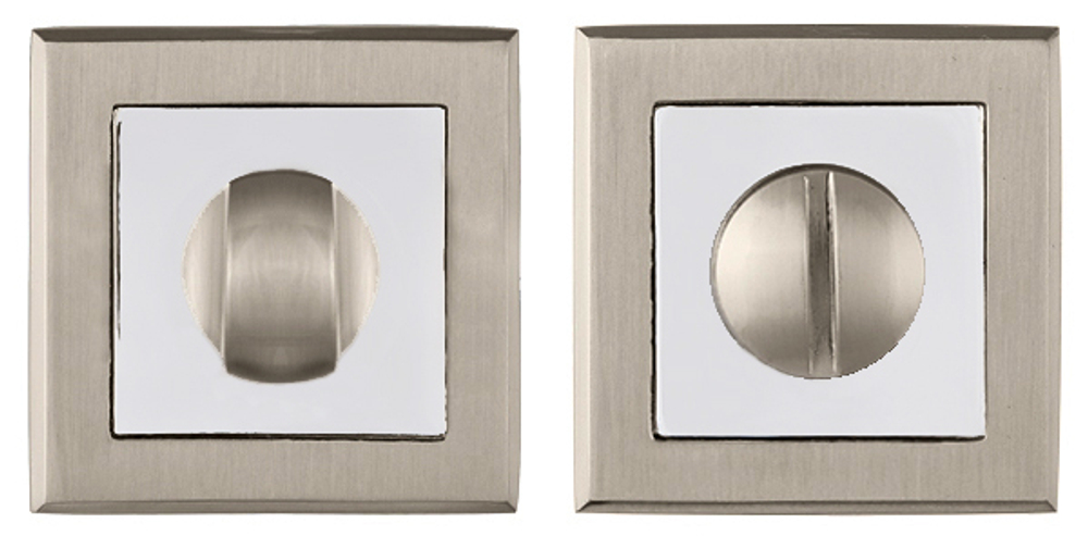 Завертка квадрат Пунто BK6 QL SN/CP-3, цвет никель матовый/хром к ручкам Blade QL, City QL SN/CP-3, Navy QL, Tech QL SN/CP-3 (гарантия - 6 месяцев)