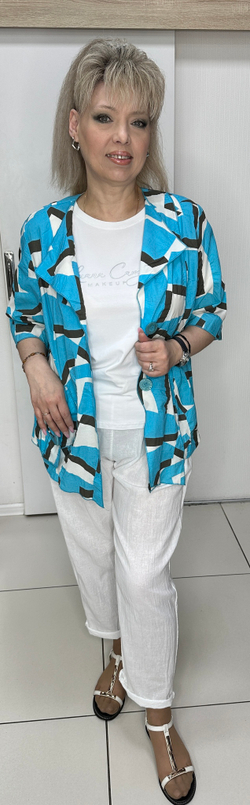 Цветной жакет-пиджак из коттона