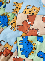 Пижама для мальчика Next AC0-925, 3 шт., Голубой, Зеленый, Песочный