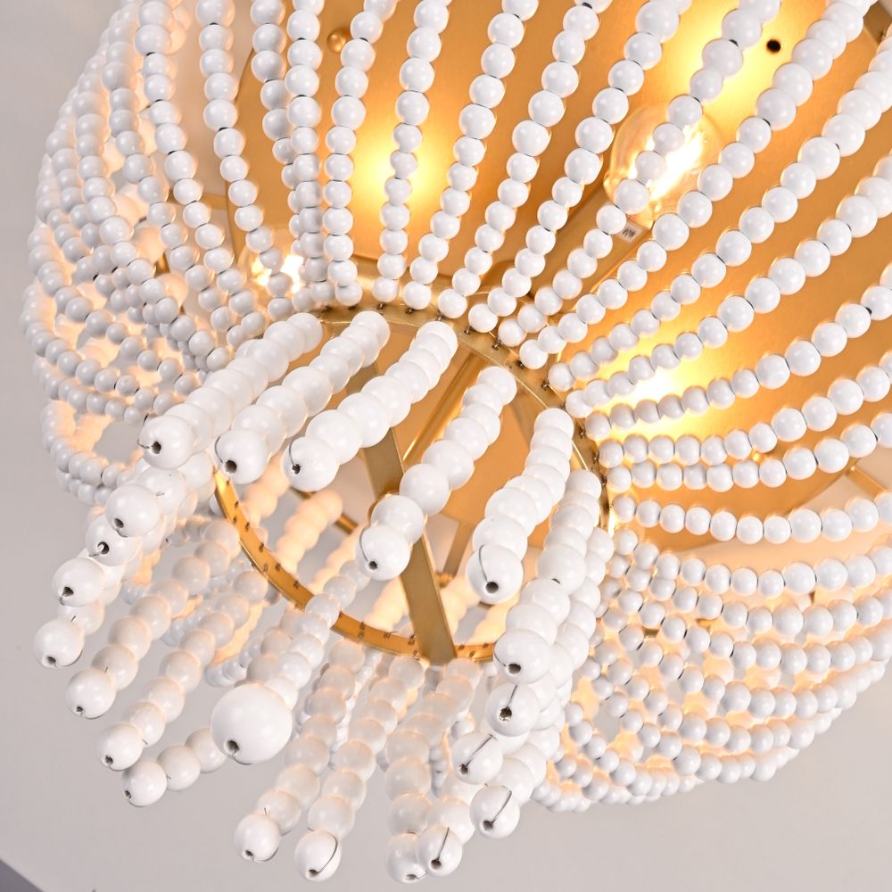 Потолочная Люстра Jacqueline Clear Flush-Mount Brass By Imperiumloft