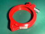 Хомут бетоновода DN150 (175 мм) болтовой (красный)