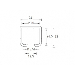 Направляющий профиль AY8401-2M WF