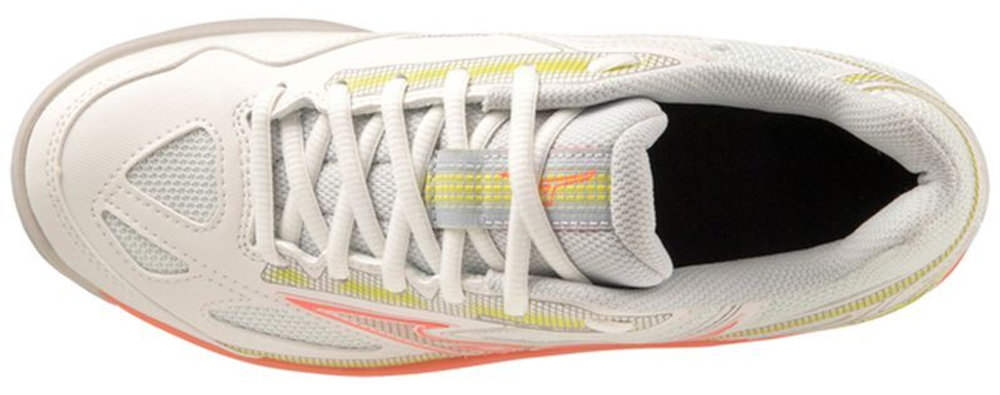 Женские теннисные кроссовки Mizuno Break Shot 4 AC - snow white/fusion coral/spring