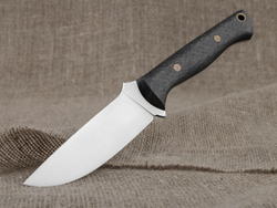 Нож для бушкрафта "Форест", сталь VG-10/Elmax, рукоять карбон (черный спейсер)