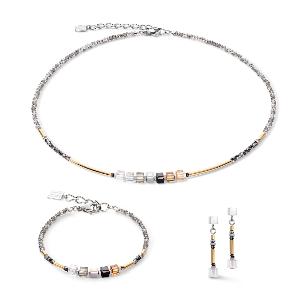 Серьги Coeur de Lion Grey-Gold 5027/21-1216