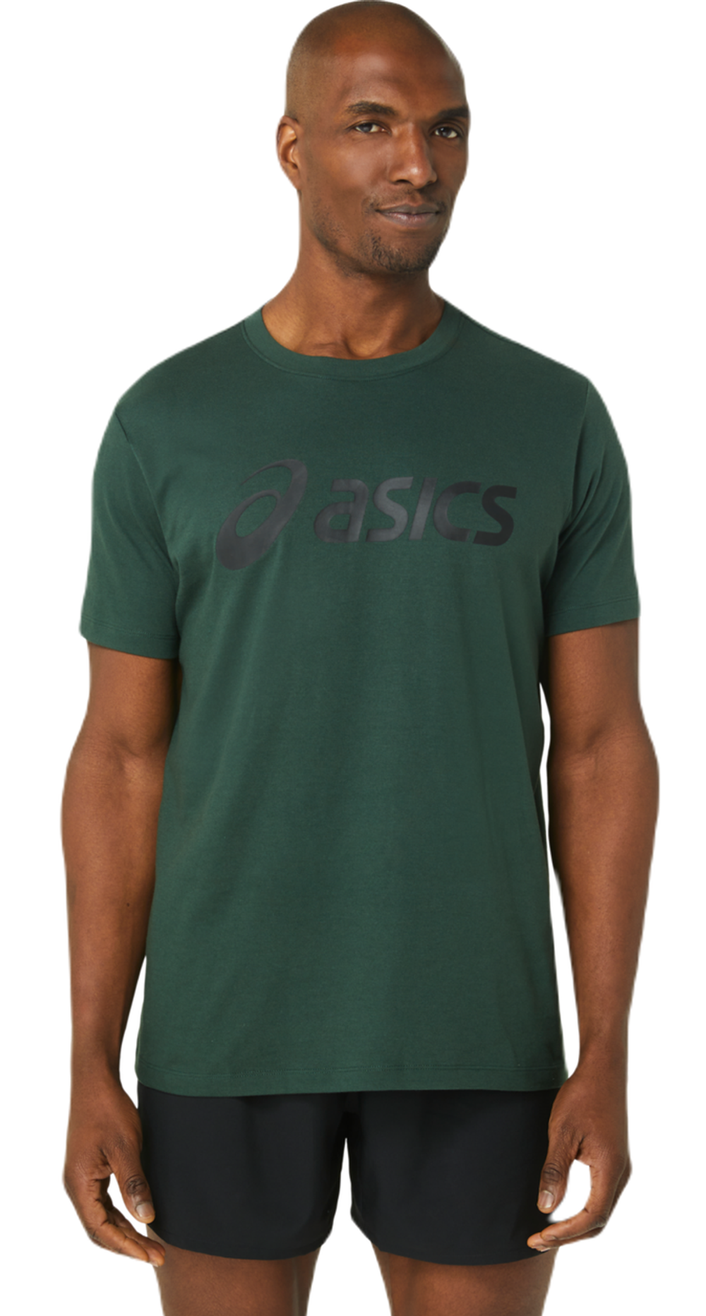 Мужская теннисная футболка Asics Big Logo Tee - rain forest/perfomance black