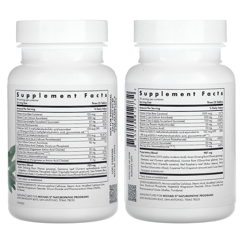 Michael's Health, Набор для мужского и женского репродуктивного фактора для пар, 2 флакона, 60 вегетарианских таблеток в каждом