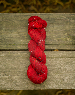 Носочный твид "Deep red" (Насыщенный красный)