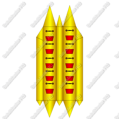 Двойной водный банан, мест для посадки 10, без усиления
