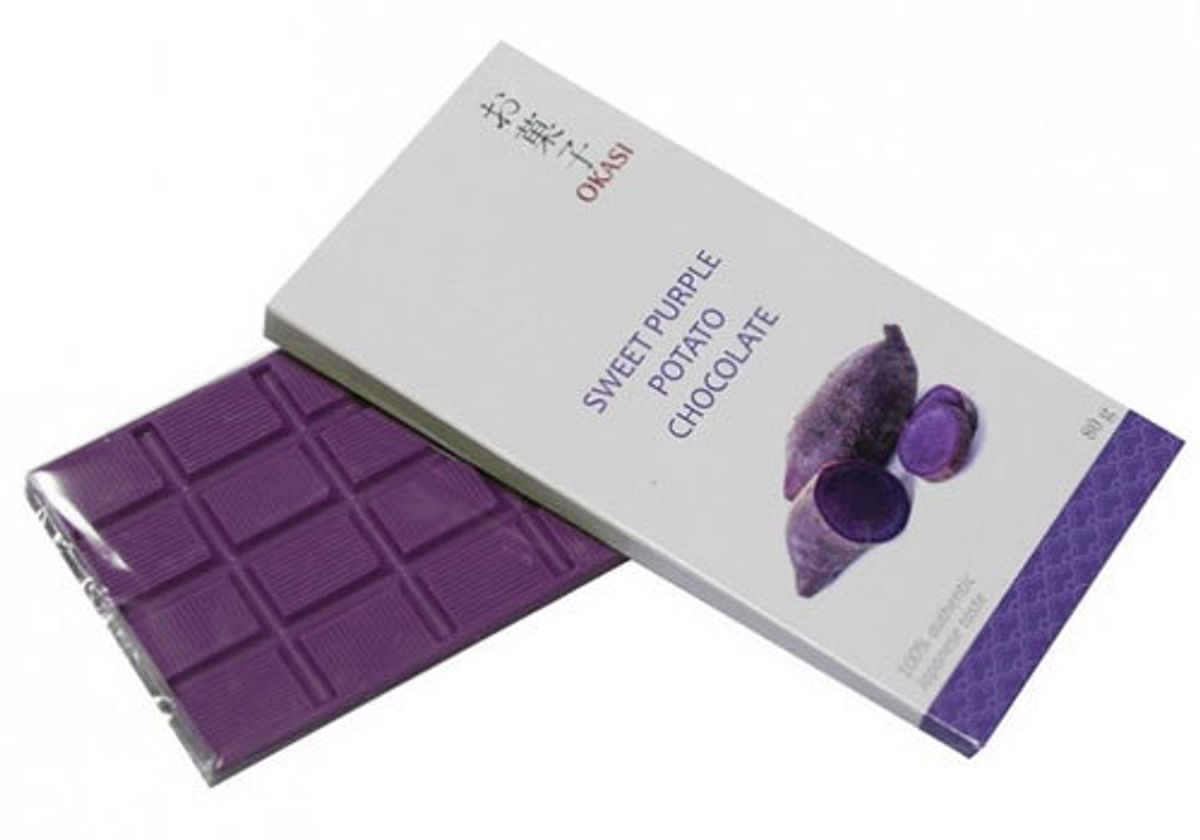 Шоколад Okasi с фиолетовым бататом, 80г