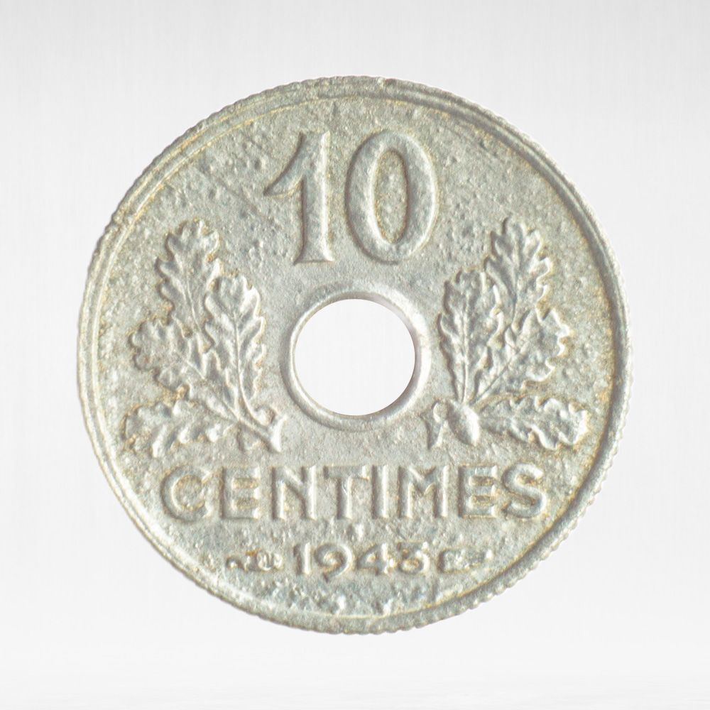 France, 10 Centimes 1943 - Vichy French State, VF