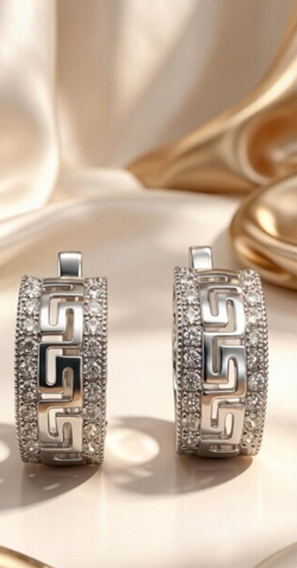 Ювелирные серьги из серебра 925 пробы