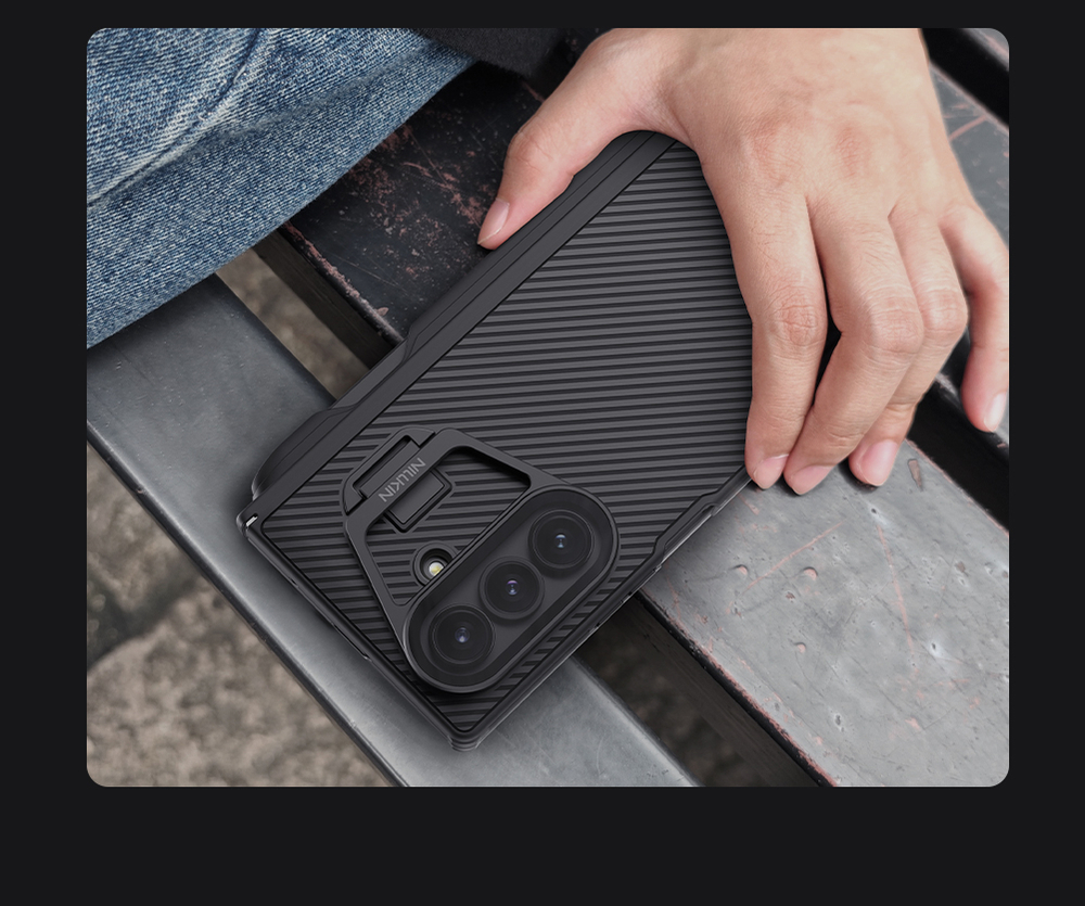 Чехол с MagSafe на Samsung Galaxy Fold 7, серия CamShield Prop Magnetic от Nillkin (версия с прозрачной крышкой объектива и стилусом)