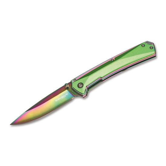 Складной нож Boker 01MB730 Matte Rainbow c клинком из стали 440A, рукоять Stainless Steel