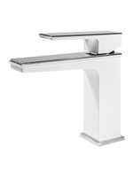 Смеситель "Grocenberg" для раковины и умывальника (белый хром)