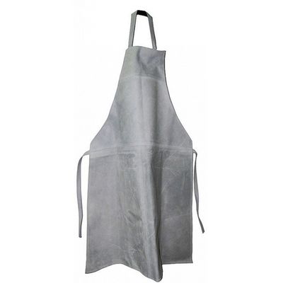 Фартук спилковый, серый, завязки из спилка (нить армированная 70ЛЛ)