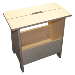 Табурет с ящиком для хранения тумбочка прикроватный столик скамья без покраски (DOM100)