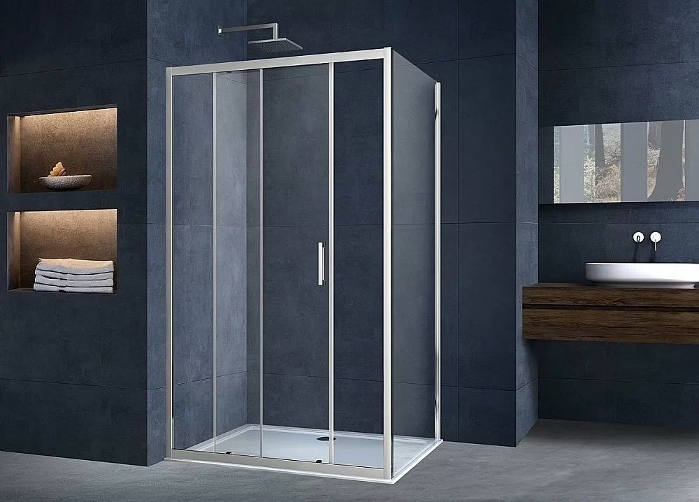 Душевой уголок Vincea ALPHA VSR-3AL8015CL 150x80 стекло прозрачное/профиль хром