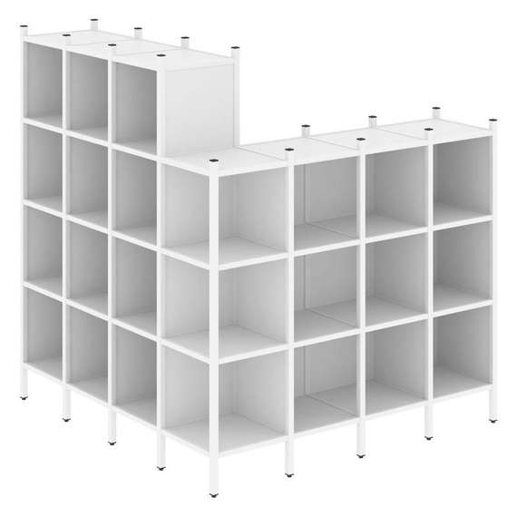 Лофт Угловой внешний стеллаж наборный VR.L-60  1694*1694*1869