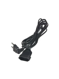 Удлинитель электрический 1,5 метра черный с вилкой 90 градусов