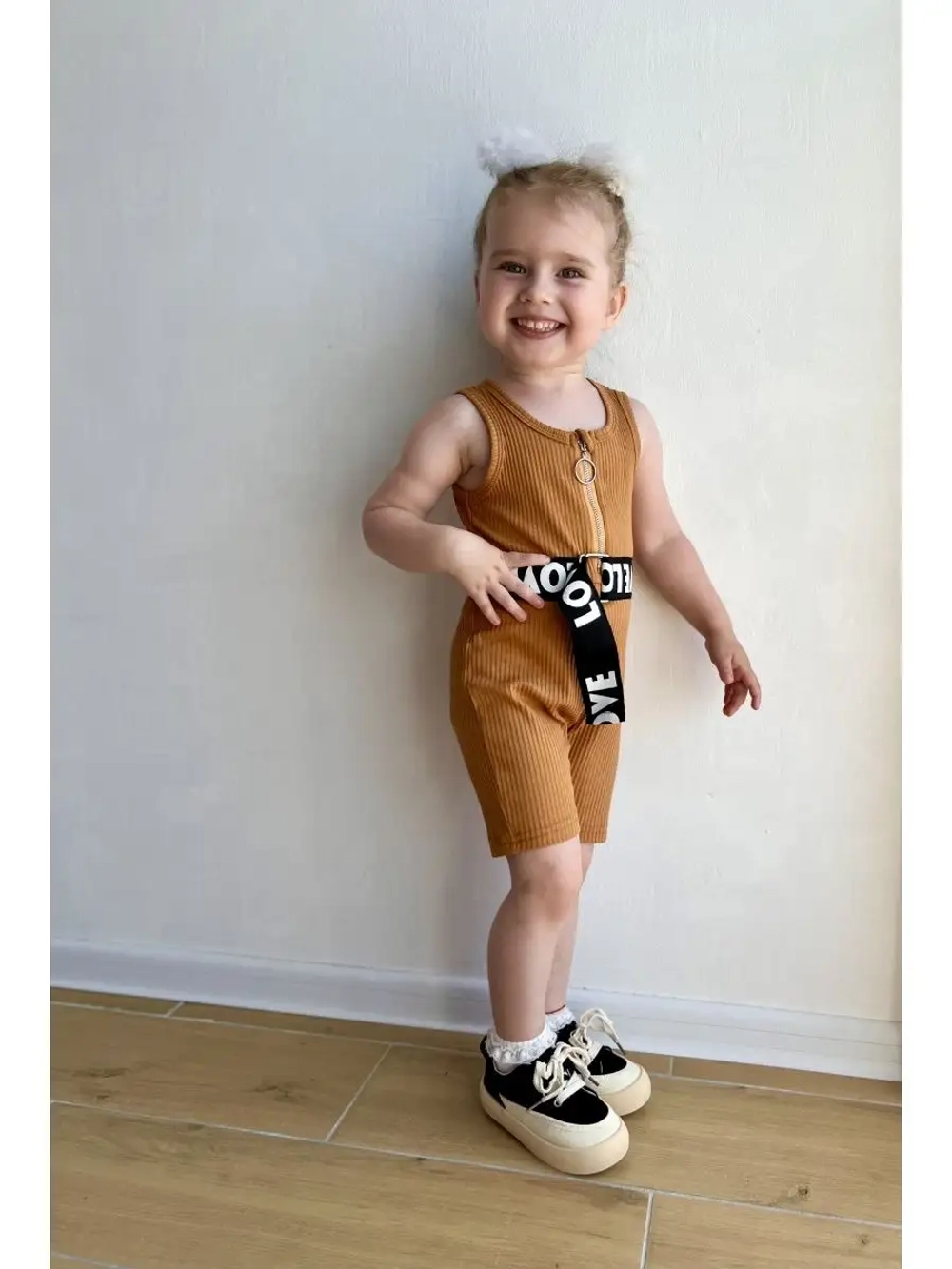 Комбинезон летний в рубчик