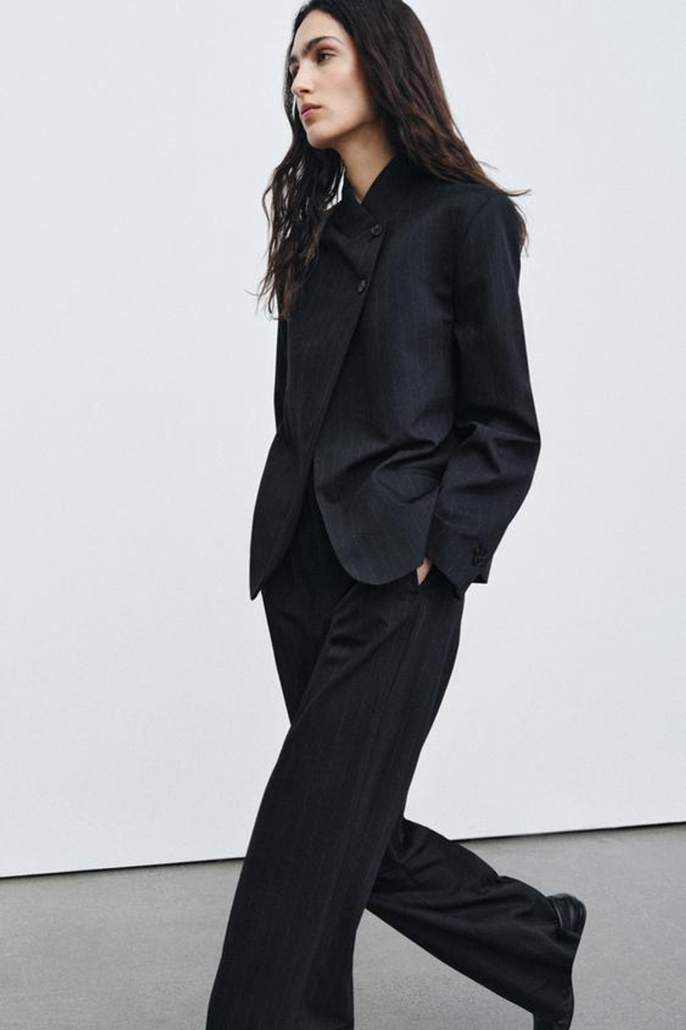 ZARA БРЮКИ WIDE LEG С ВЫСОКОЙ ПОСАДКОЙ — ZW COLLECTION, ПОЛОСКИ