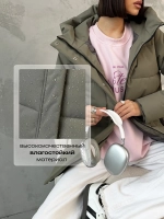 Куртка весенняя удлиненная с капюшоном