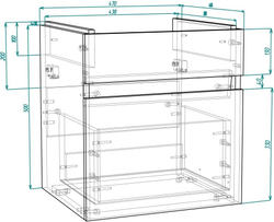 Тумба под раковину без столешницы DIWO Тольятти 50