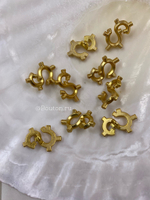 Пуговицы "S" с резьбой Скиапар. золотые 18 мм